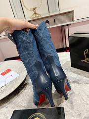 Christian Louboutin Santiabooty 85mm Low Boots Denim - 3