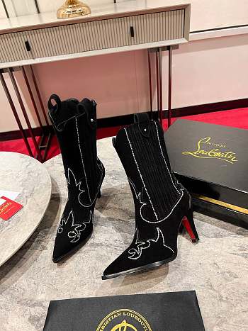 Christian Louboutin Santigag Strass 85mm Low Boots