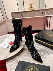 Christian Louboutin Santigag Strass 85mm Low Boots - 2