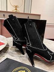 Christian Louboutin Santigag Strass 85mm Low Boots - 4