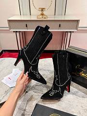 Christian Louboutin Santigag Strass 85mm Low Boots - 5