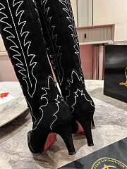 Christian Louboutin Santia Botta Strass 85mm Boots Black - 5