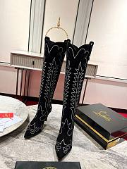 Christian Louboutin Santia Botta Strass 85mm Boots Black - 3