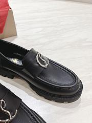 Christian Louboutin CL Moc Lug Black Loafer - 4