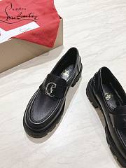 Christian Louboutin CL Moc Lug Black Loafer - 2