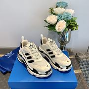 Balenciaga Triple S Adidas White Black Sneaker - 1