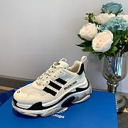 Balenciaga Triple S Adidas White Black Sneaker - 5