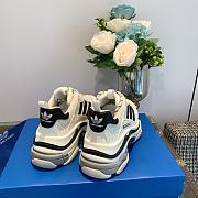 Balenciaga Triple S Adidas White Black Sneaker - 4