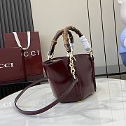 Gucci Mini Bamboo Top Handle Tote Bag Red 16x14x11.5cm - 6