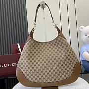 Gucci B Medium Shoulder Bag Beige Dark Brown 49x46x4cm - 1