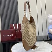 Gucci B Medium Shoulder Bag Beige Dark Brown 49x46x4cm - 4