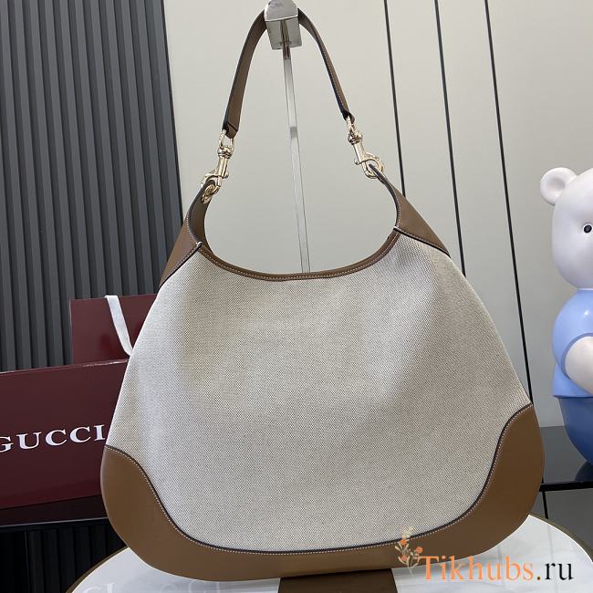 Gucci B Medium Shoulder Bag Natural Canvas 49x46x4cm - 1