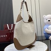 Gucci B Medium Shoulder Bag Natural Canvas 49x46x4cm - 4