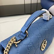 Gucci GG Milano Mini Top Handle Bag Blue 21x12.5x4.5cm - 6