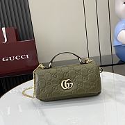 Gucci GG Milano Mini Top Handle Bag Green 21x12.5x4.5cm - 1