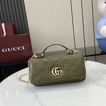 Gucci GG Milano Mini Top Handle Bag Green 21x12.5x4.5cm