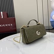 Gucci GG Milano Mini Top Handle Bag Green 21x12.5x4.5cm - 6