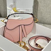 Dior Mini Saddle With Strap Pink Gold 19x16x5cm - 1