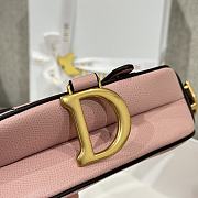 Dior Mini Saddle With Strap Pink Gold 19x16x5cm - 6