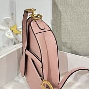 Dior Mini Saddle With Strap Pink Gold 19x16x5cm - 5