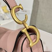 Dior Mini Saddle With Strap Pink Gold 19x16x5cm - 4