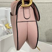 Dior Mini Saddle With Strap Pink Gold 19x16x5cm - 3