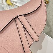 Dior Mini Saddle With Strap Pink Gold 19x16x5cm - 2