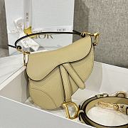 Dior Mini Saddle With Strap Beige Gold 19x16x5cm - 1