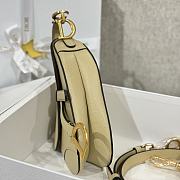 Dior Mini Saddle With Strap Beige Gold 19x16x5cm - 6