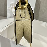 Dior Mini Saddle With Strap Beige Gold 19x16x5cm - 5