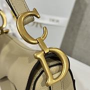 Dior Mini Saddle With Strap Beige Gold 19x16x5cm - 4