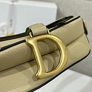 Dior Mini Saddle With Strap Beige Gold 19x16x5cm - 3