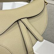 Dior Mini Saddle With Strap Beige Gold 19x16x5cm - 2