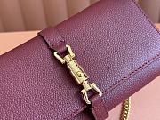 Gucci Jackie 1961 Chain Red Wallet 19x10x3cm - 2