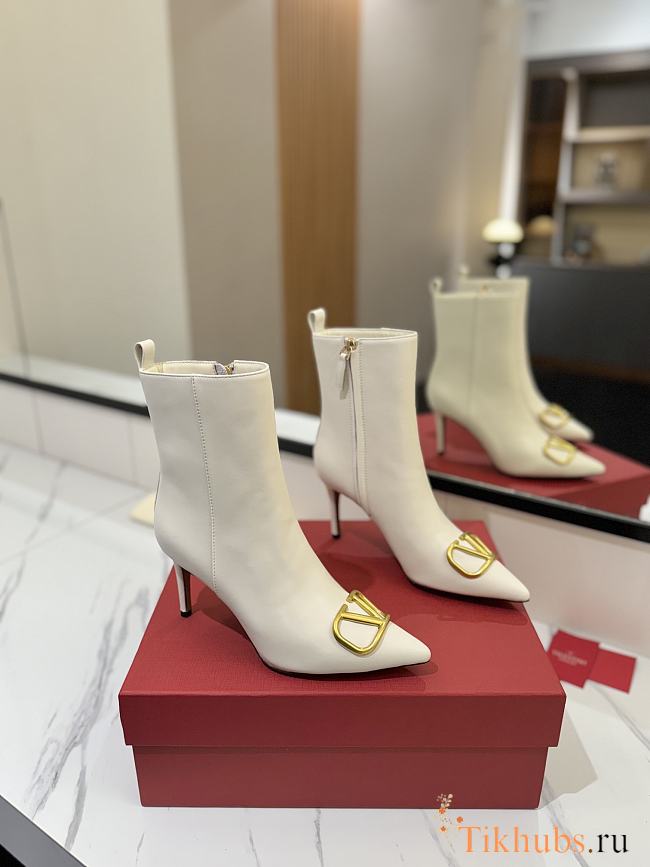 Valentino White Boots Heel 8cm - 1