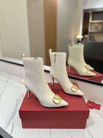 Valentino White Boots Heel 8cm