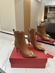 Valentino Brown Boots Heel 8cm - 1