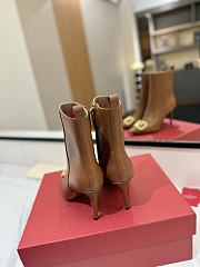 Valentino Brown Boots Heel 8cm - 4