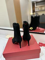 Valentino Black Suede Boots Heel 8cm - 5