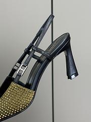 YSL Shimmer Strass Slingback Pumps 7cm - 4