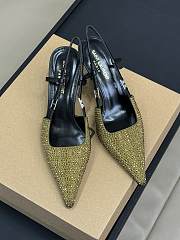 YSL Shimmer Strass Slingback Pumps 7cm - 2