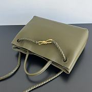 Bottega Veneta Andiamo Bag Green Leather 32x24x12cm - 5