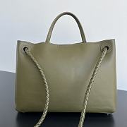 Bottega Veneta Andiamo Bag Green Leather 32x24x12cm - 4