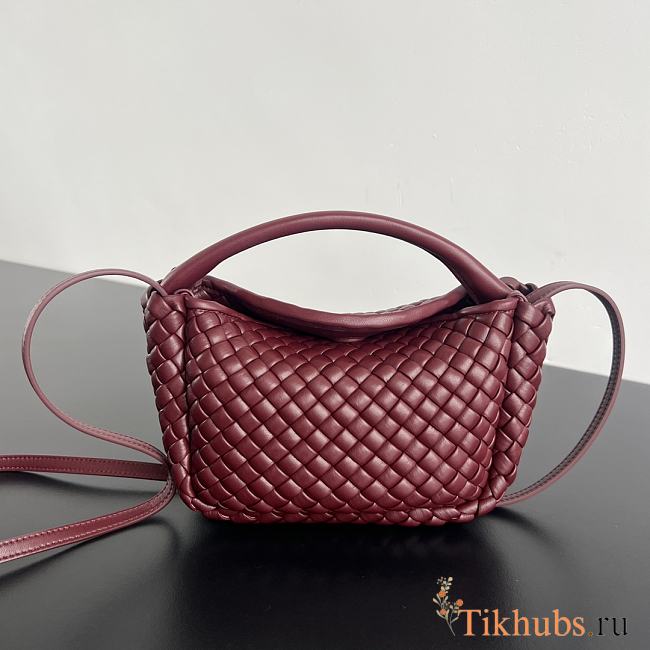 Bottega Veneta Mini Cobble Top Handle Red 23x11x8cm - 1