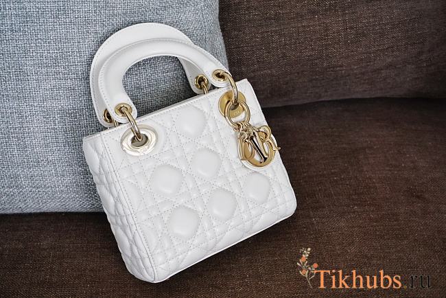 Dior Mini Lady White Lambskin 17cm - 1