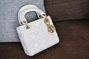 Dior Mini Lady White Lambskin 17cm - 1