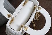 Dior Mini Lady White Lambskin 17cm - 6