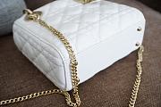 Dior Mini Lady White Lambskin 17cm - 5