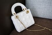 Dior Mini Lady White Lambskin 17cm - 4