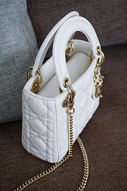 Dior Mini Lady White Lambskin 17cm - 2